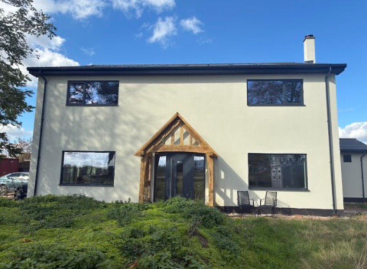 Exterior view of the completed luxury new build